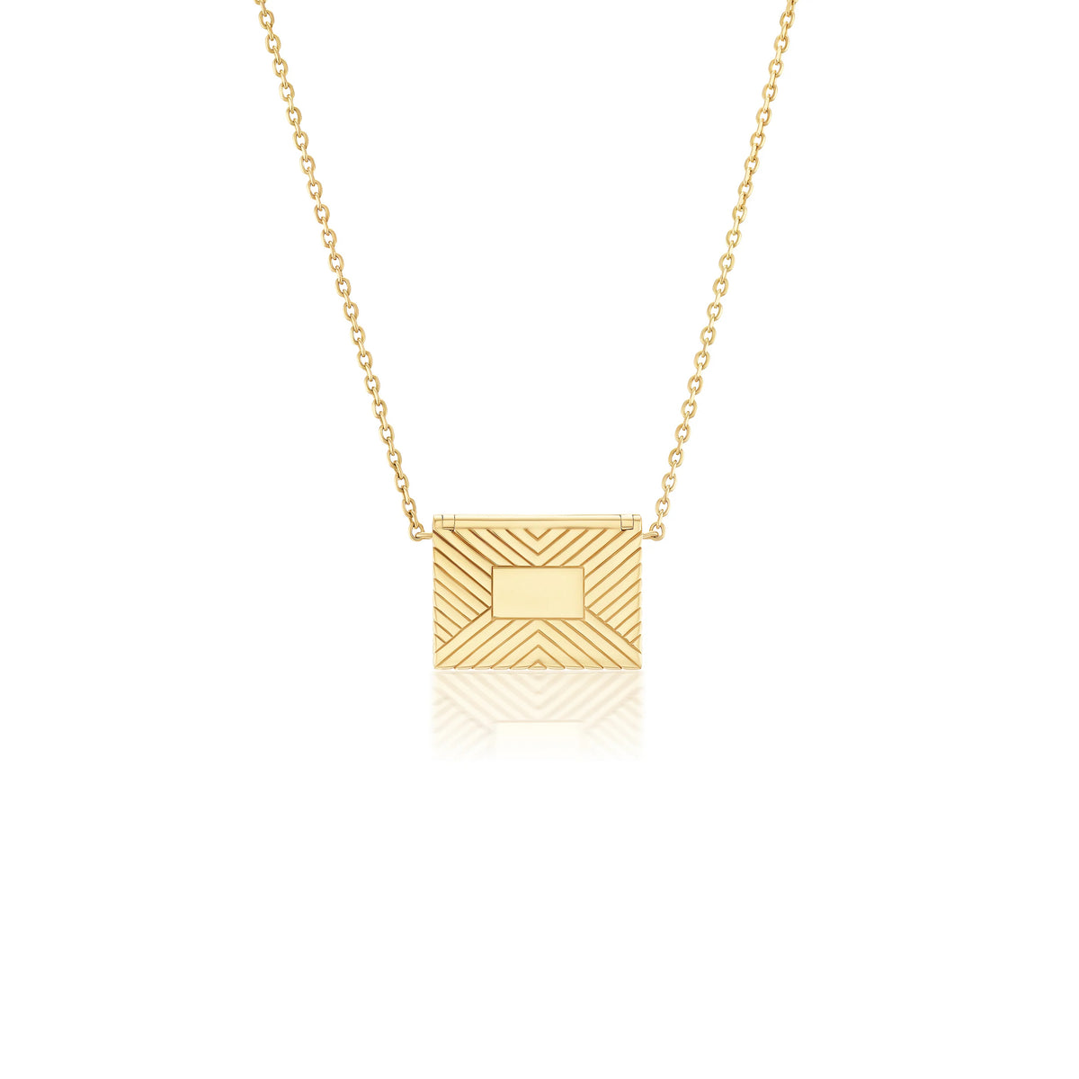 18k yellow gold diamond mini love letter necklace by Sorellina Tiny Gods