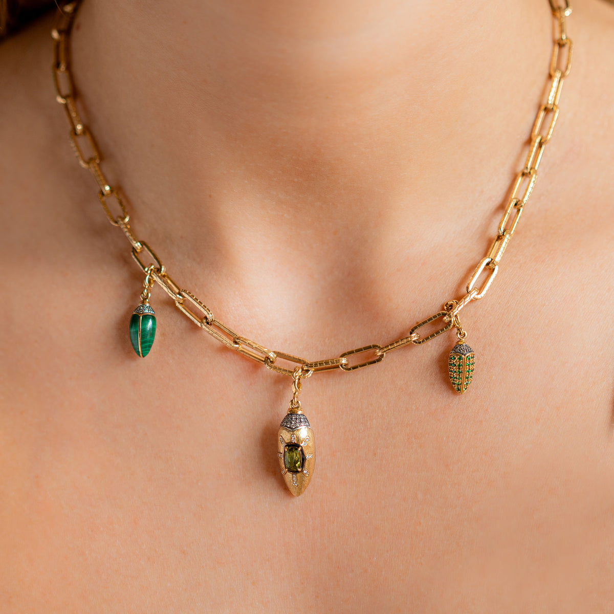 18k yellow gold diamond scarab bestiary pendant by Bibi van der Velden Tiny Gods