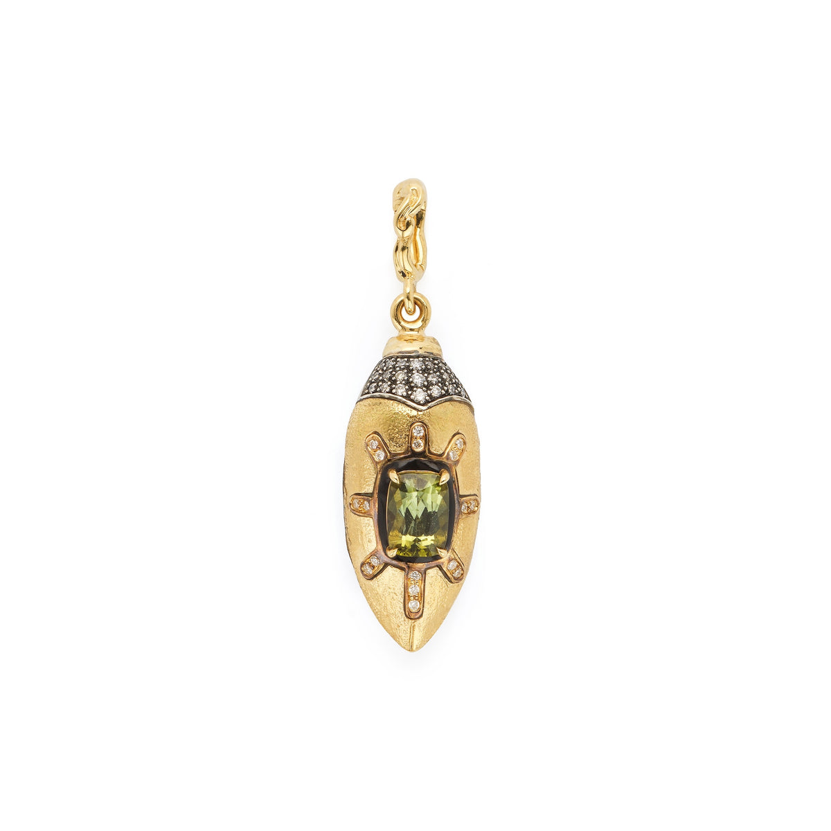 18k yellow gold diamond scarab bestiary pendant by Bibi van der Velden Tiny Gods