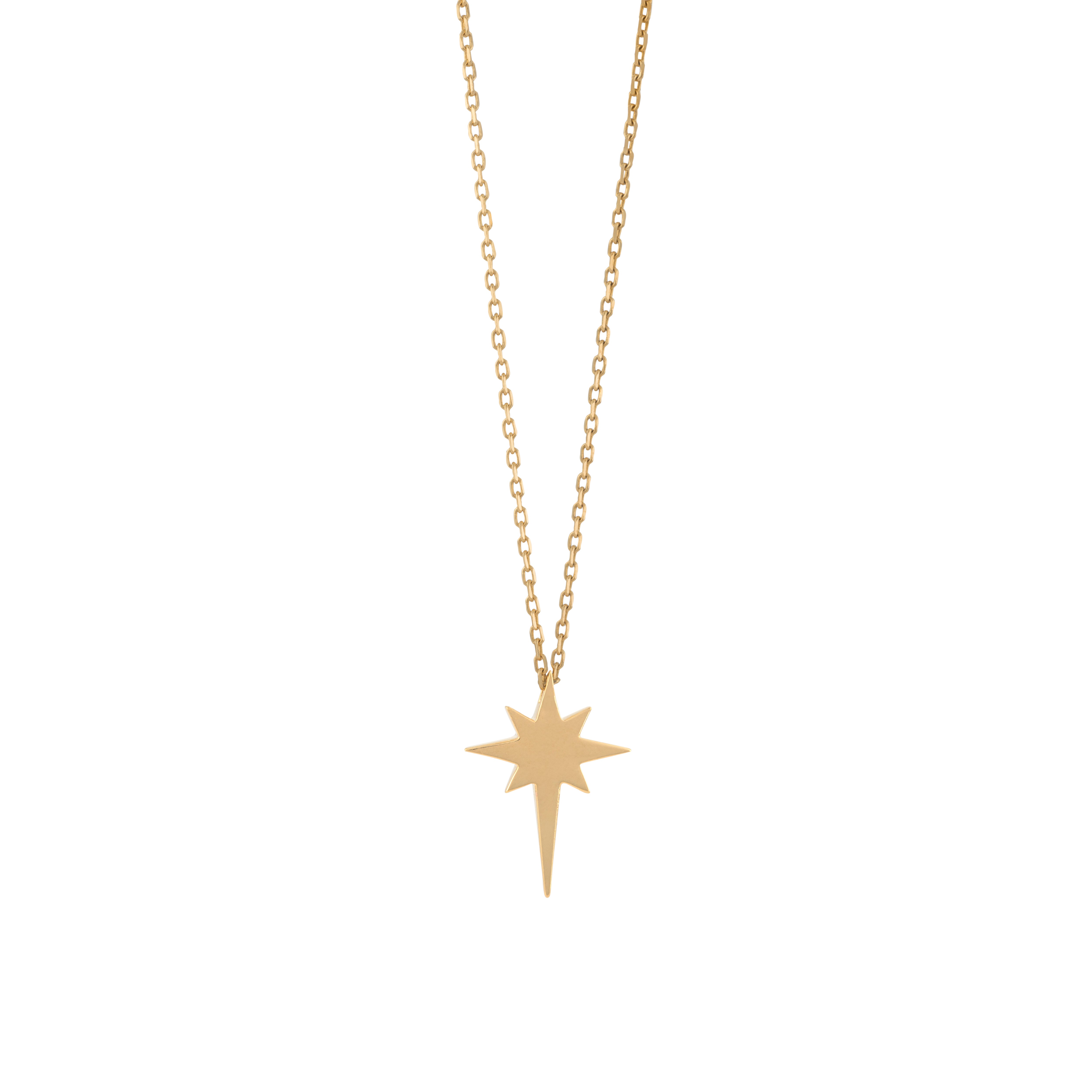 18k yellow gold diamond North Star astraea pendant necklace by Venyx Tiny Gods 