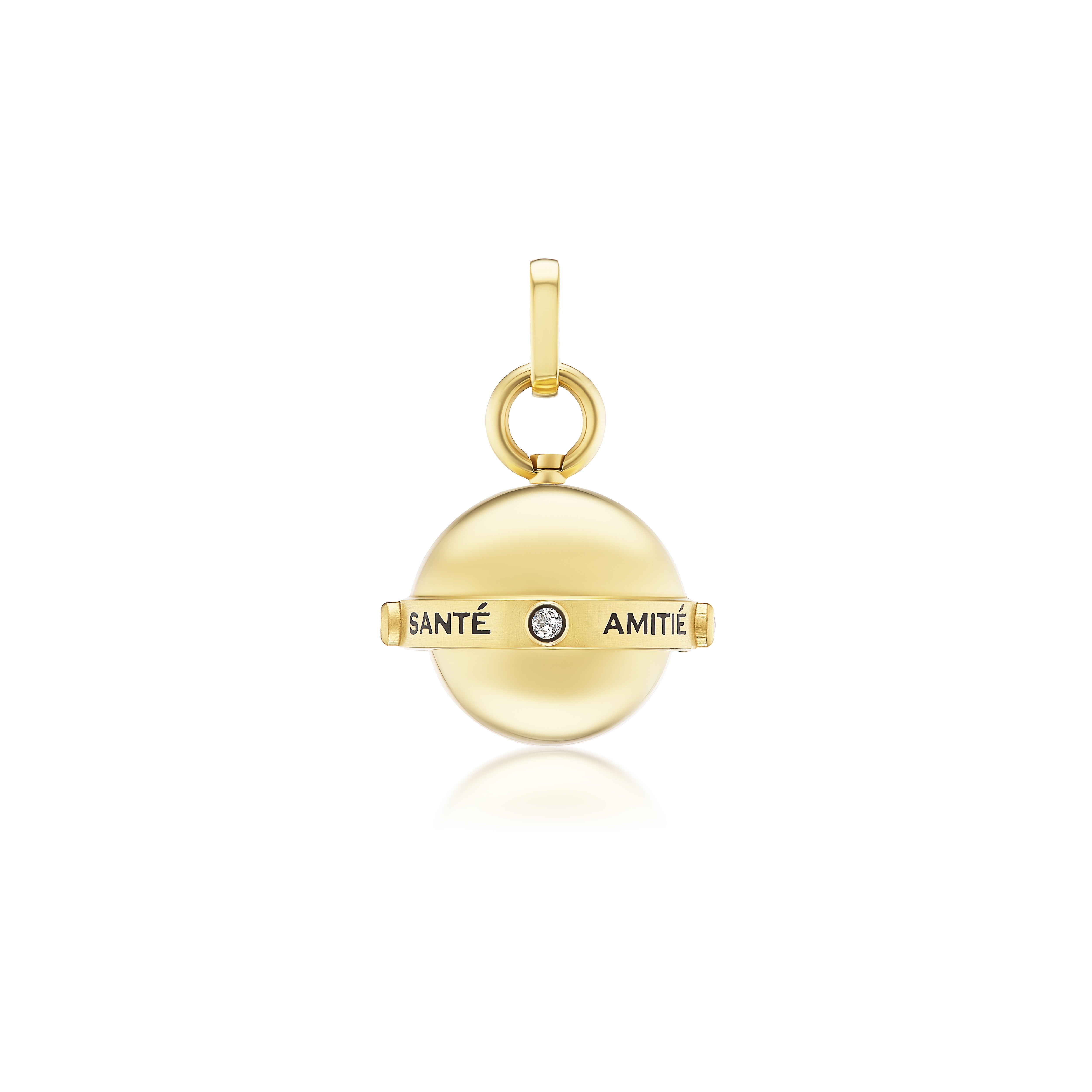 18k yellow gold diamond this be my lucky star secret talisman ball charm pendant by Circa 1700 Tiny Gods 