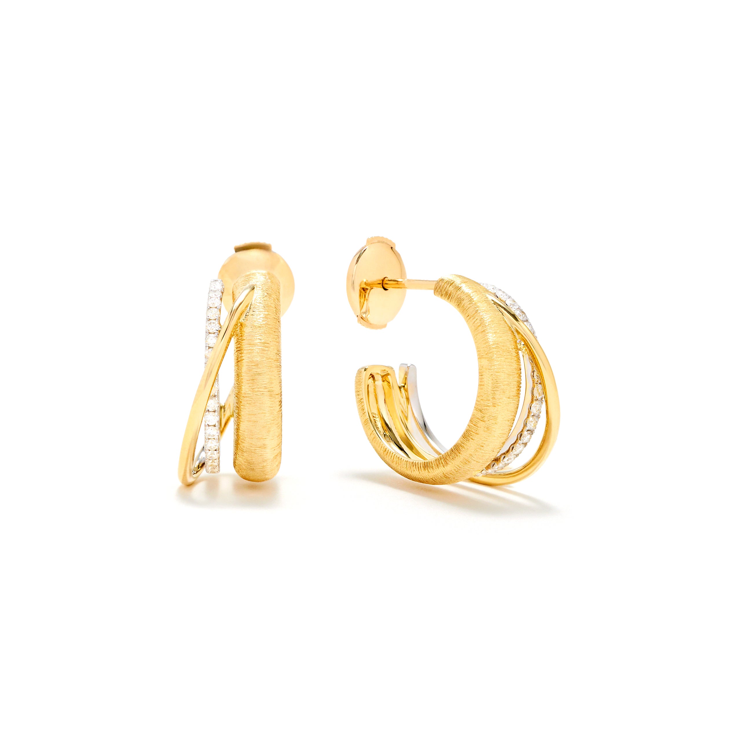 Small Un Deux Trois Filo Hoop Earrings