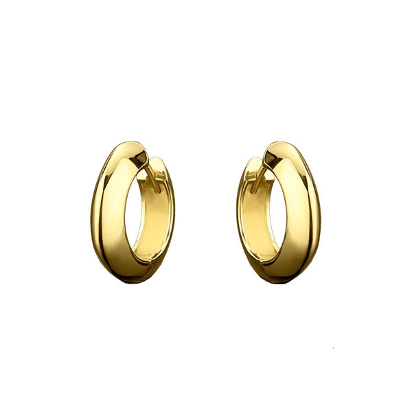18k yellow gold lotus hoop earrings by Dries Criel Tiny Gods