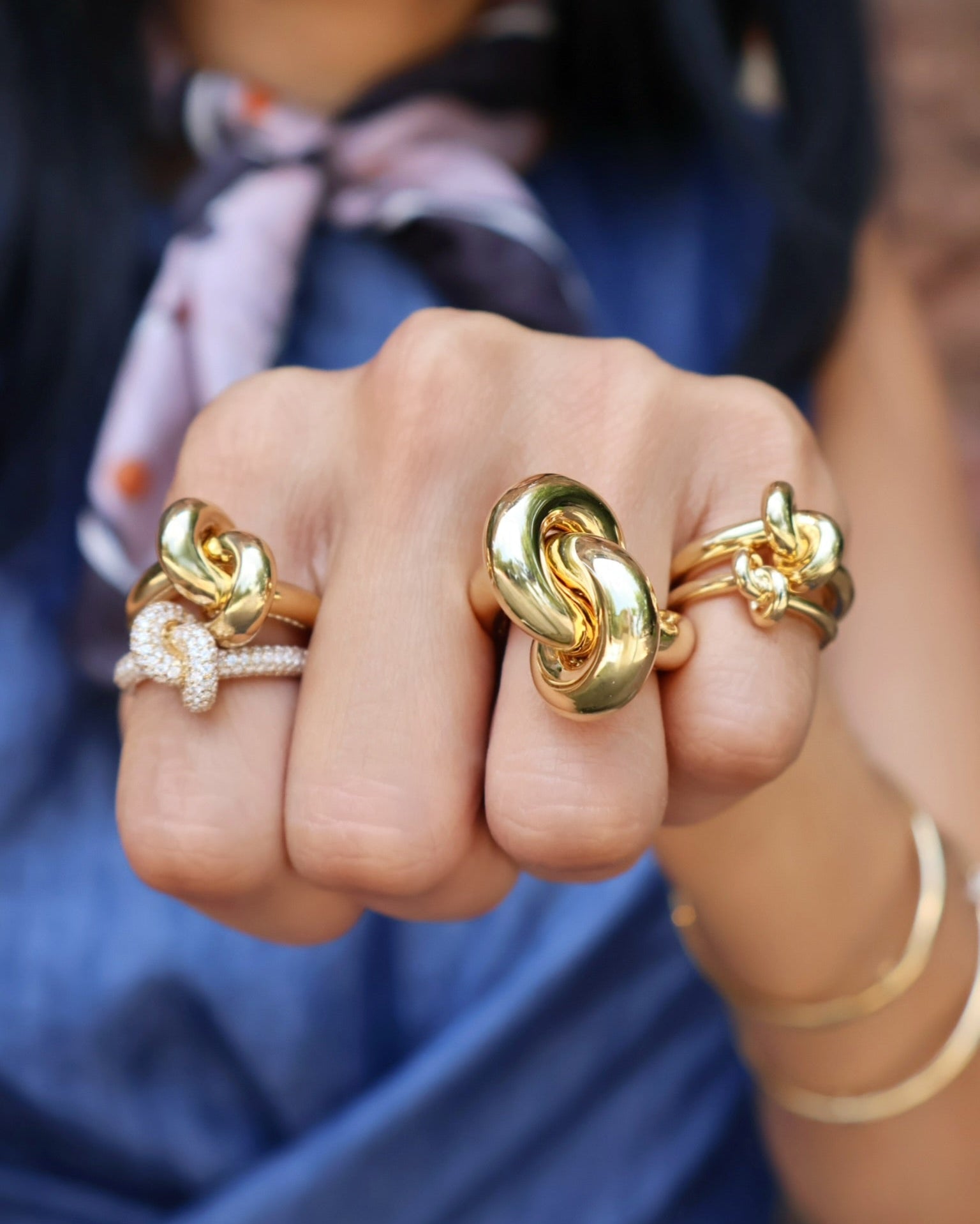 18k yellow gold mini legacy knot ring by Engelbert Tiny Gods