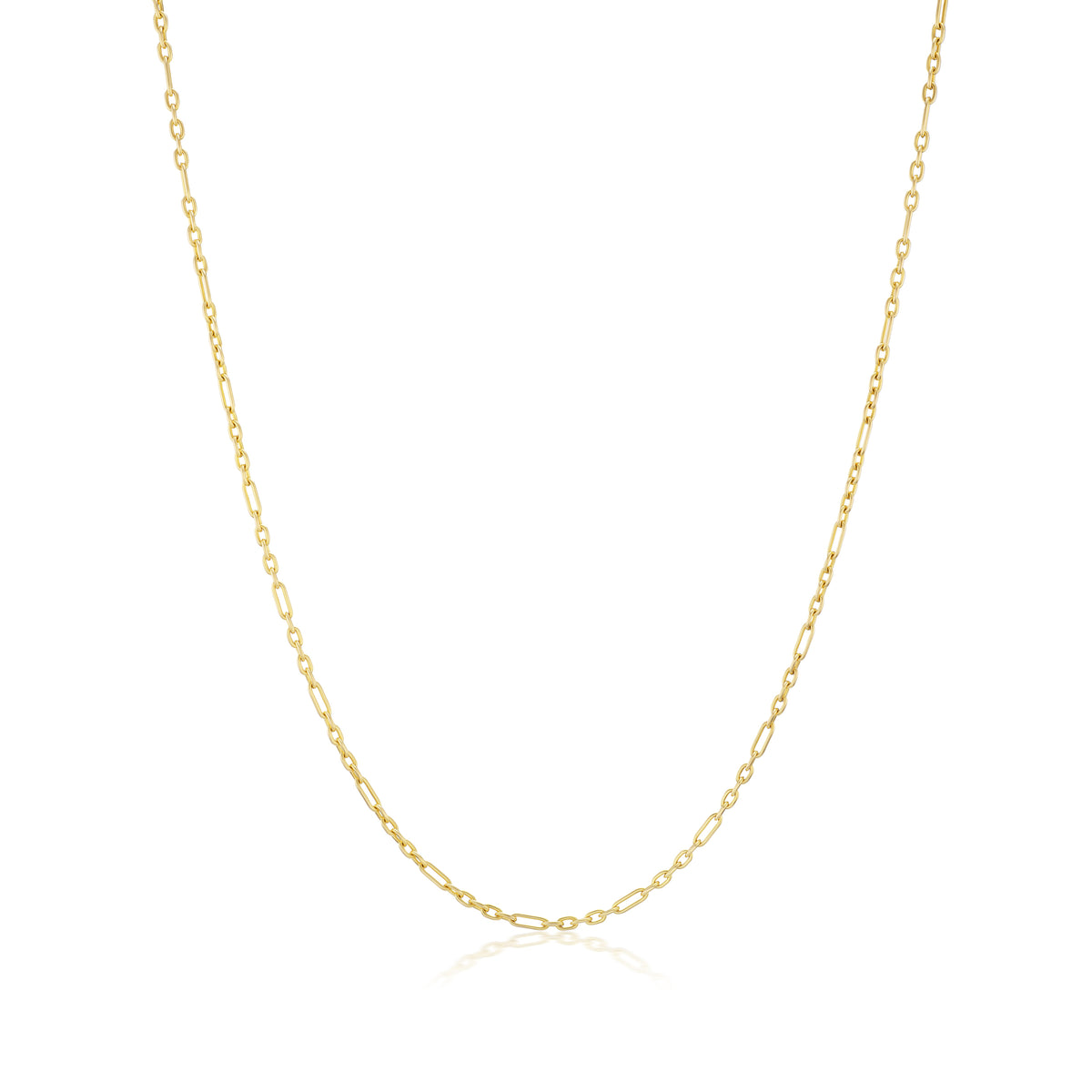 14k yellow gold mixed link chain necklace Tiny Gods