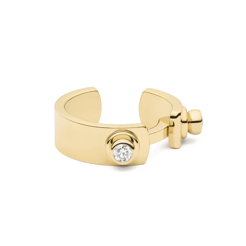 18k yellow gold monday morning ear cuff diamond Nouvel Heritage Tiny Gods