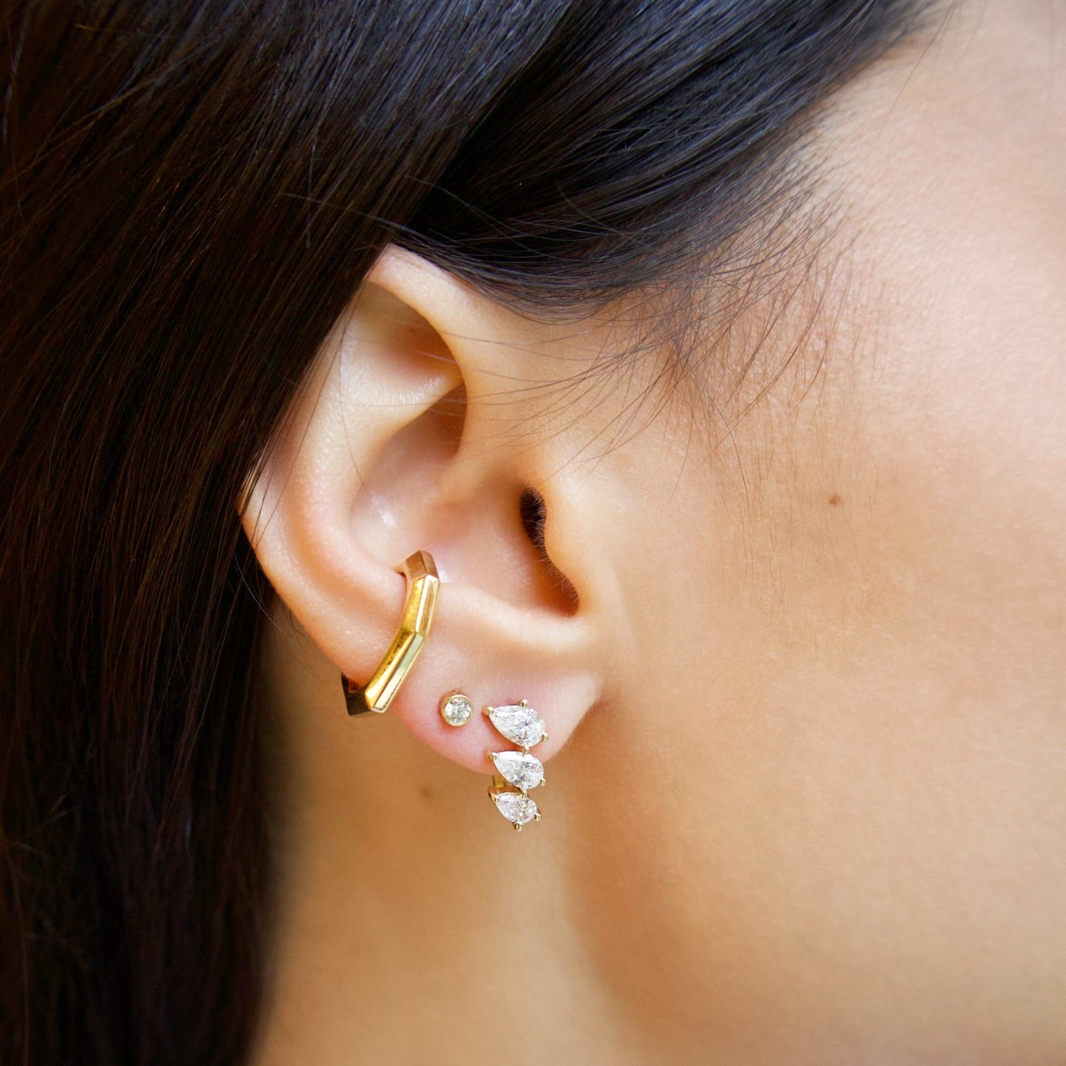 18k yellow gold Otto ear cuff by Sorellina Tiny Gods 