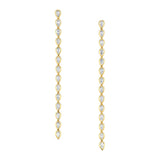 18k yellow gold bezel set pear diamond drop earrings by Anita Ko Tiny Gods