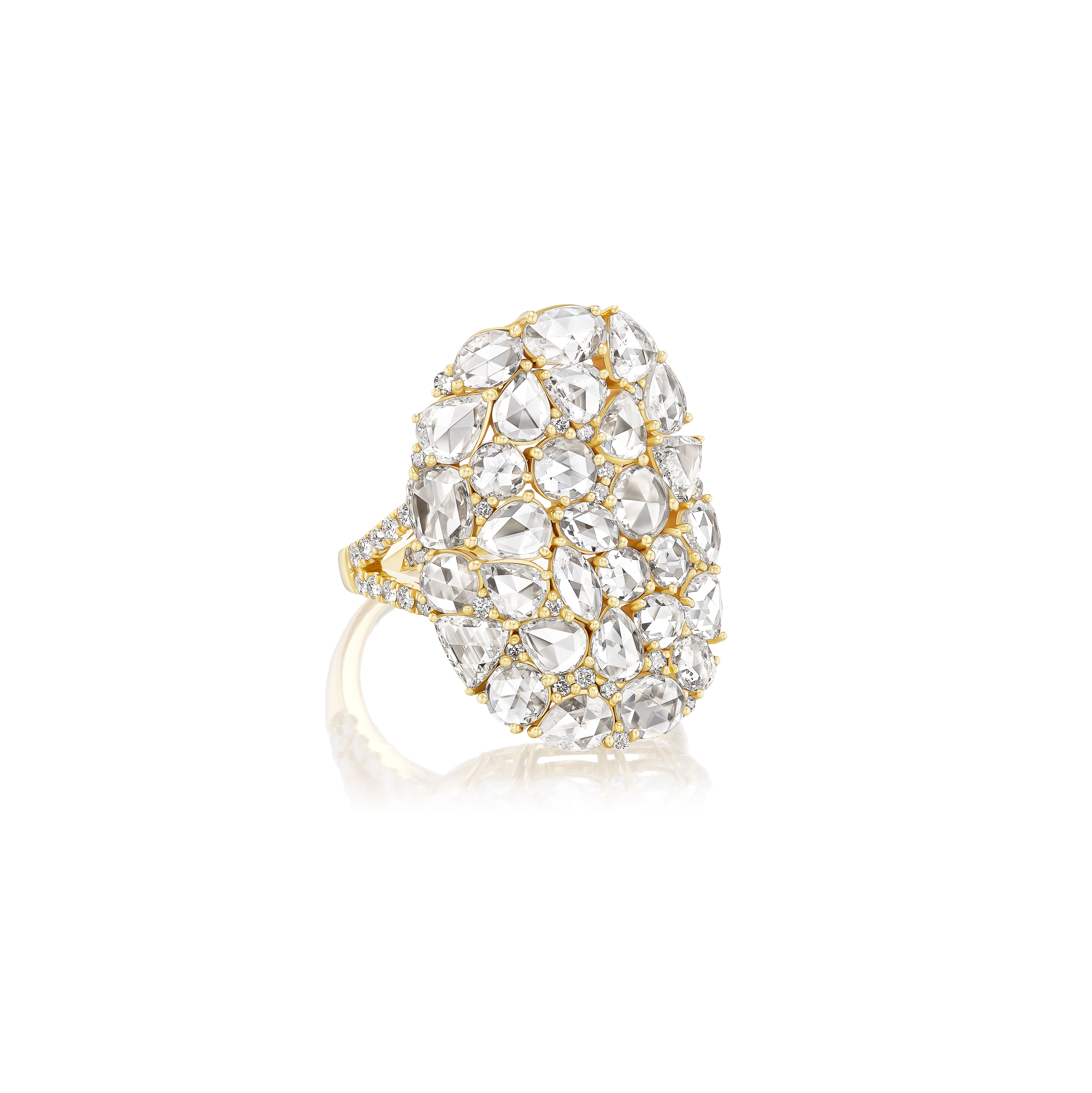 Mixed Rose Cut Diamond Heritage Ring