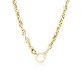 18k yellow gold teardrop chain link necklace by Sorellina Tiny Gods