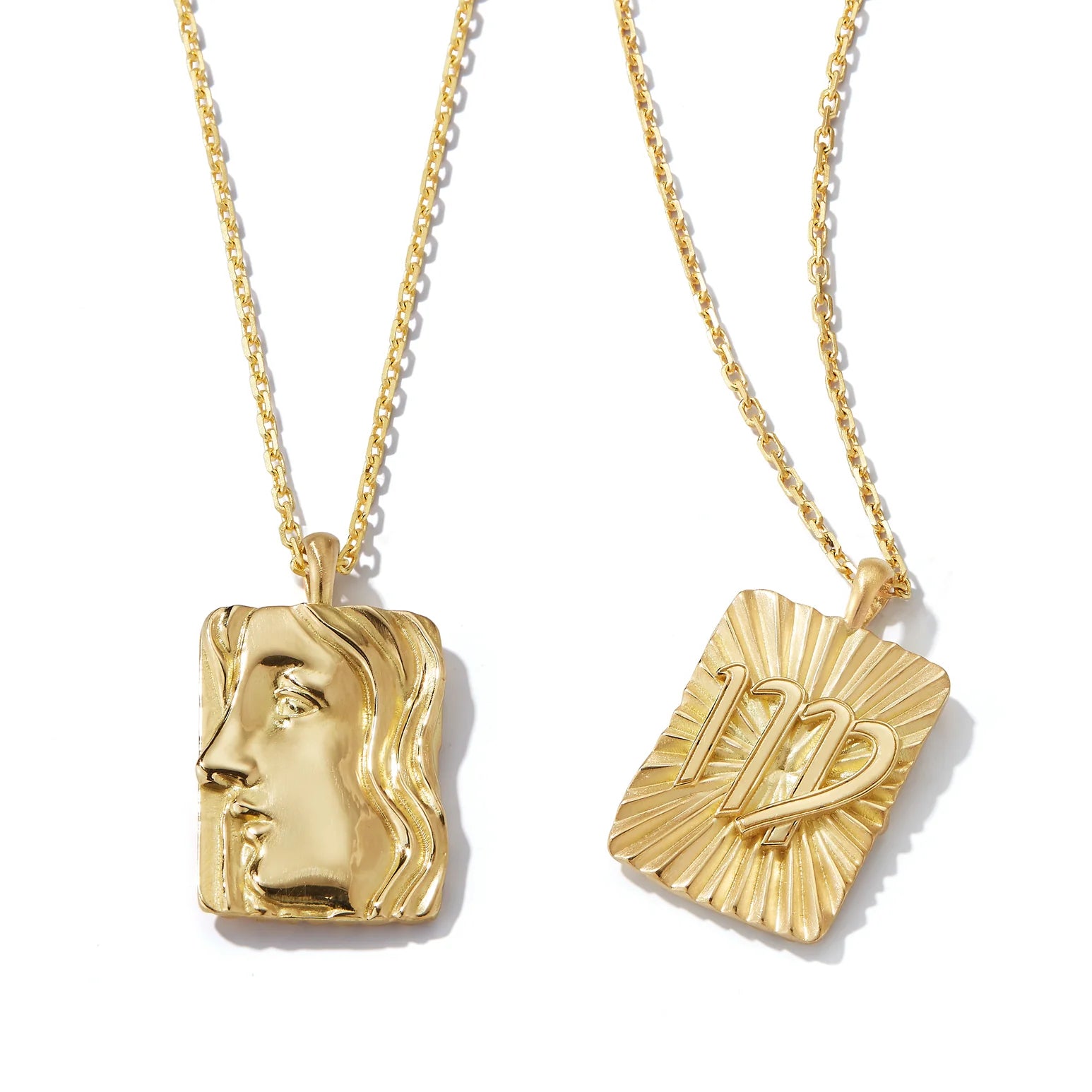 18k yellow gold virgo zodiac pendant necklace by David Webb Tiny Gods