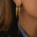 18k yellow gold xl alligator vertebrae bite earring by Bibi van der Velden Tiny Gods