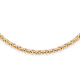 14k yellow gold brushed textured small lee cable link chain necklace by Lauren Rubinski Tiny Gods