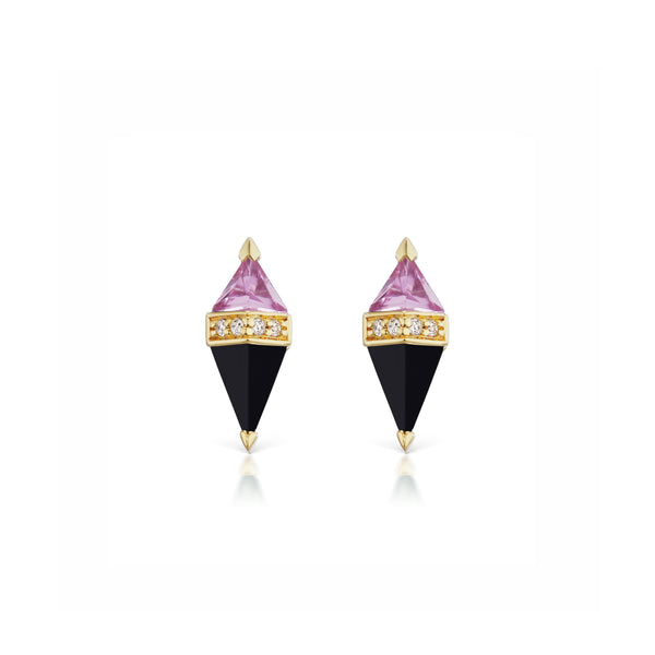 18k yellow gold pietra studs by Sorellina