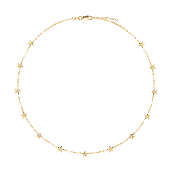 You're a Star Necklace 14K yellow gold with diamonds 