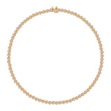 16" Diamond Tennis Necklace 14K yellow gold bezel set Tiny Gods Fine Jewelry
