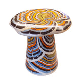 Silvia Furmanovich Home Collection Marquetry Mushroom Stool Rainbow Wooden Seat at Tiny Gods