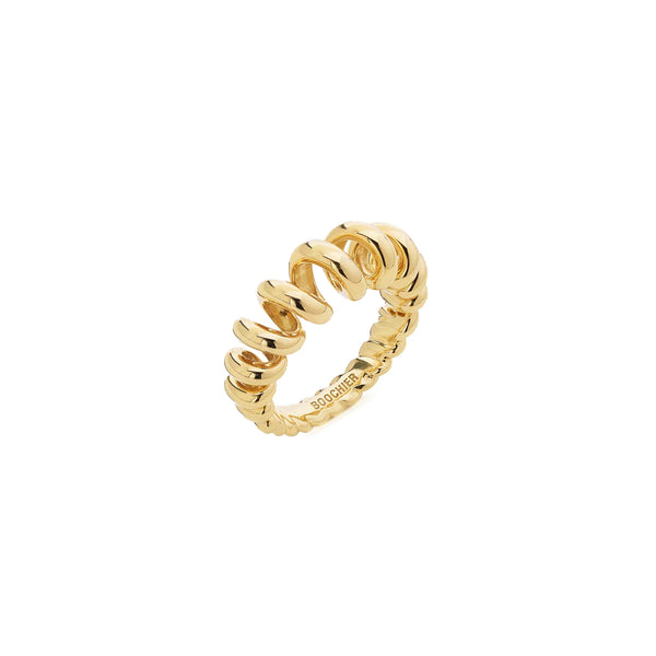 18k yellow gold jumbo slinkee ring by Boochier Tiny Gods