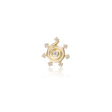 18k yellow gold diamond The Spiral Stud Stephanie Anders x Sorellina tiny gods