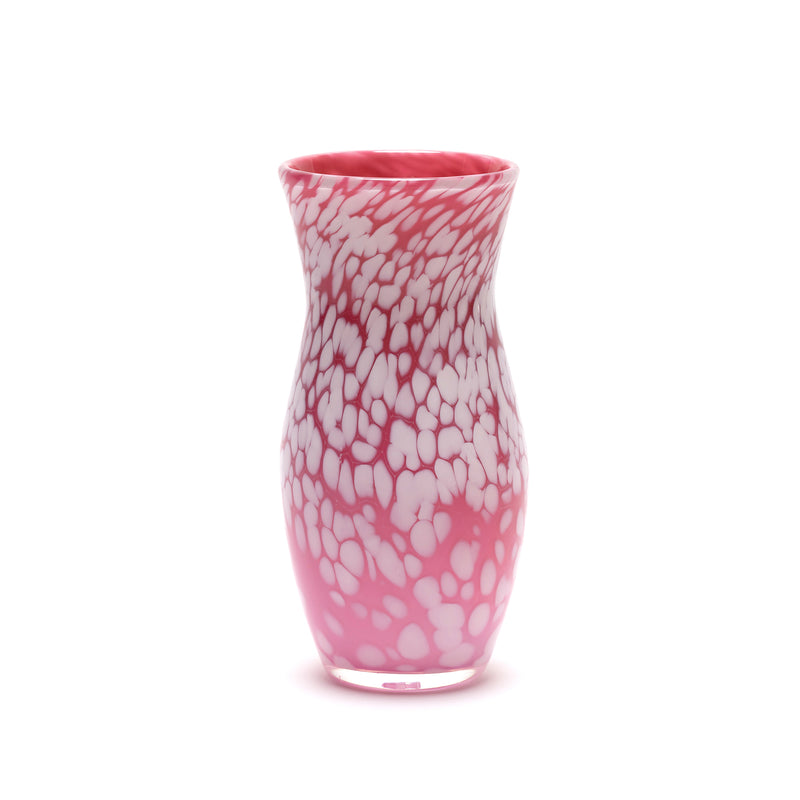 Paul Arnhold hand blown rose spotted vase glass Tiny Gods