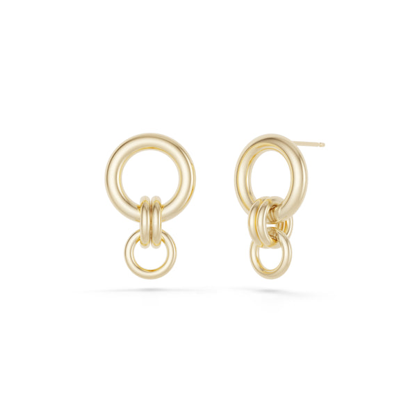 Canis Earrings by Spinelli Kilcollin 18K yellow gold dangle link hoops