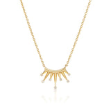 18K yellow gold Mini Crown Empress Necklace by Sorellina Tarot jewelry Tiny Gods