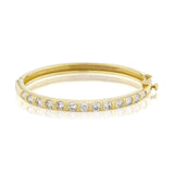 18k yellow gold diamond gypsy bangle bracelet by Jenna Blake Tiny Gods