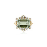 'Rainforest' Prasiolite Ring with Diamonds by Goshwara