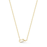 18K yellow gold and diamond Mini Diamond Lola Necklace with enhancer clasp by Jade Trau Tiny Gods