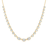 18k yellow gold Maverick Diamond Riviera Necklace with marquis and round diamonds 18k yellow gold by Jade Trau