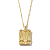 18k textured yellow gold diamond libra zodiac pendant by David Webb Tiny Gods