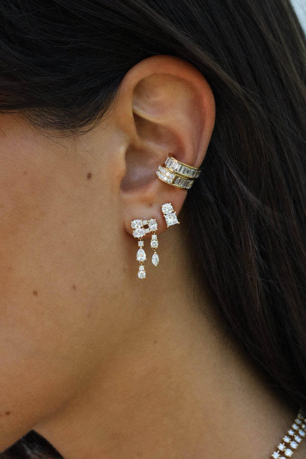 Diamond Maya Earrings by Anita Ko on model