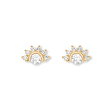 Mystic Diamond Studs by Nouvel Heritage. 18K yellow gold, diamonds, studs, earrings.
