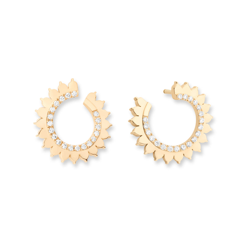 Vendome Gold Earrings by Nouvel Heritage 18K yellow gold and diamonds