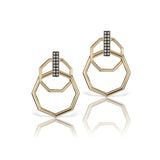 18k yellow gold earrings Otto motif earrings with diamonds by Sorellina