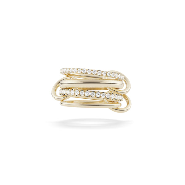 18k yellow gold pave diamond band Polaris YG Ring by Spinelli Kilcollin Tiny Gods