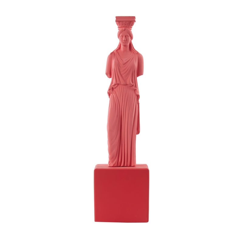 Sophia greek statues large caryatid new ceramine in pink and light red Tiny Gods