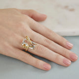 18k yellow gold Legs Ring by Sauer Tiny Gods Erotica Jewelry