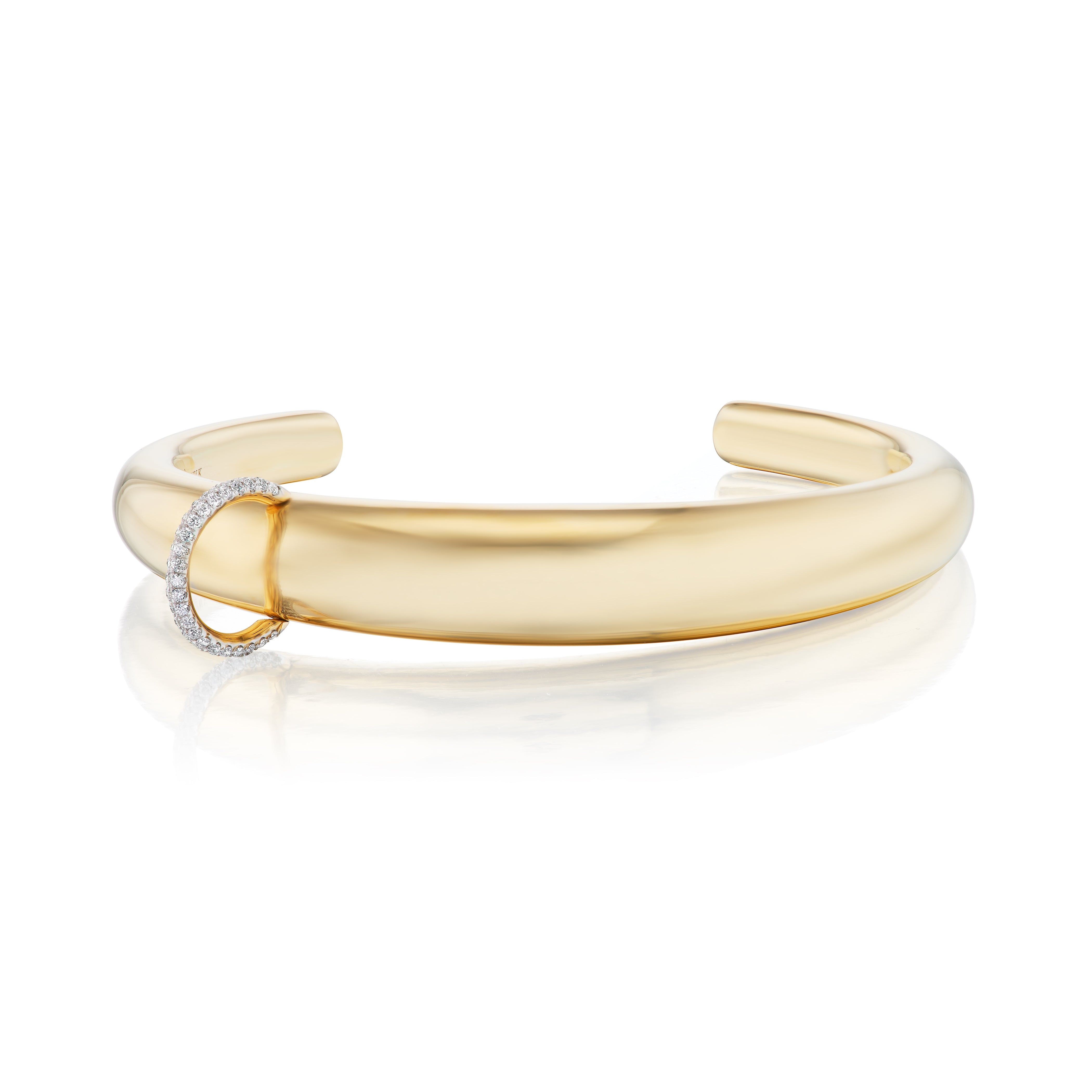 14k yellow gold medium stackable piercing bangle by Rainbow K Tiny Gods