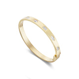 18K yellow gold Multi-Shape Diamond Bangle sold tiny gods