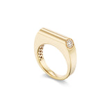 14k yellow gold Grace ring with inverted diamonds by Rainbow K Tiny Gods