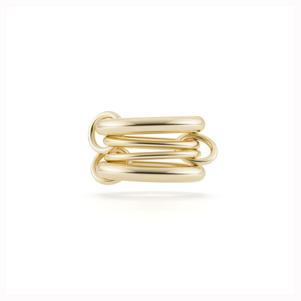 18k yellow gold Vela Gold Petite 5 bands with connectors by Spinelli Kilcollin Tiny Gods