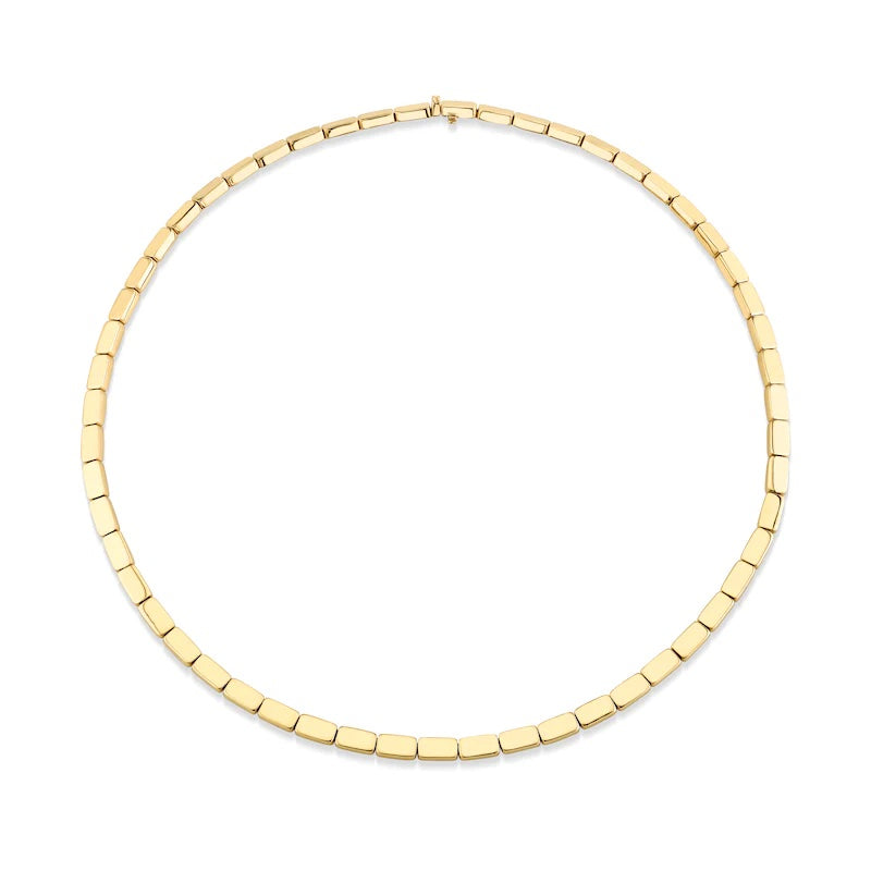18k yellow gold bunny link choker by Anita Ko Tiny Gods