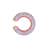 18k yellow gold california ear cuff with ombre pink and purple sapphire by Emily P. Wheeler Tiny Gods