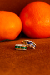 Emerald Empress Ring by Rainbow K 14k  yellow gold and diamond