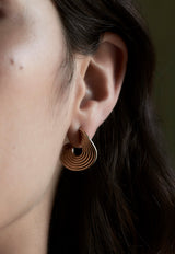 Fernando Jorge Stream Lines Flat Hoop Earrings Tiny Gods on model