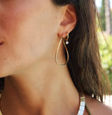 Anita Ko 18K yellow gold twisted curve hoop earrings 