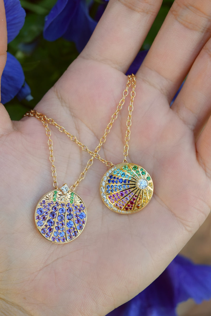 Rainbow Medallion Necklace
