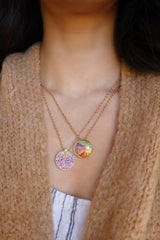 Rainbow Medallion Necklace