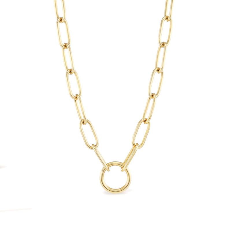 14k yellow gold sardinia 3 chain with plain clasp by Marlo Laz Tiny Gods